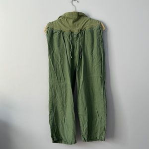Linen blend maternity pants